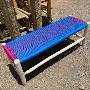 Handcrafted Rustic Wooden Garden Bench - Natural Elegance and Timeless Charm