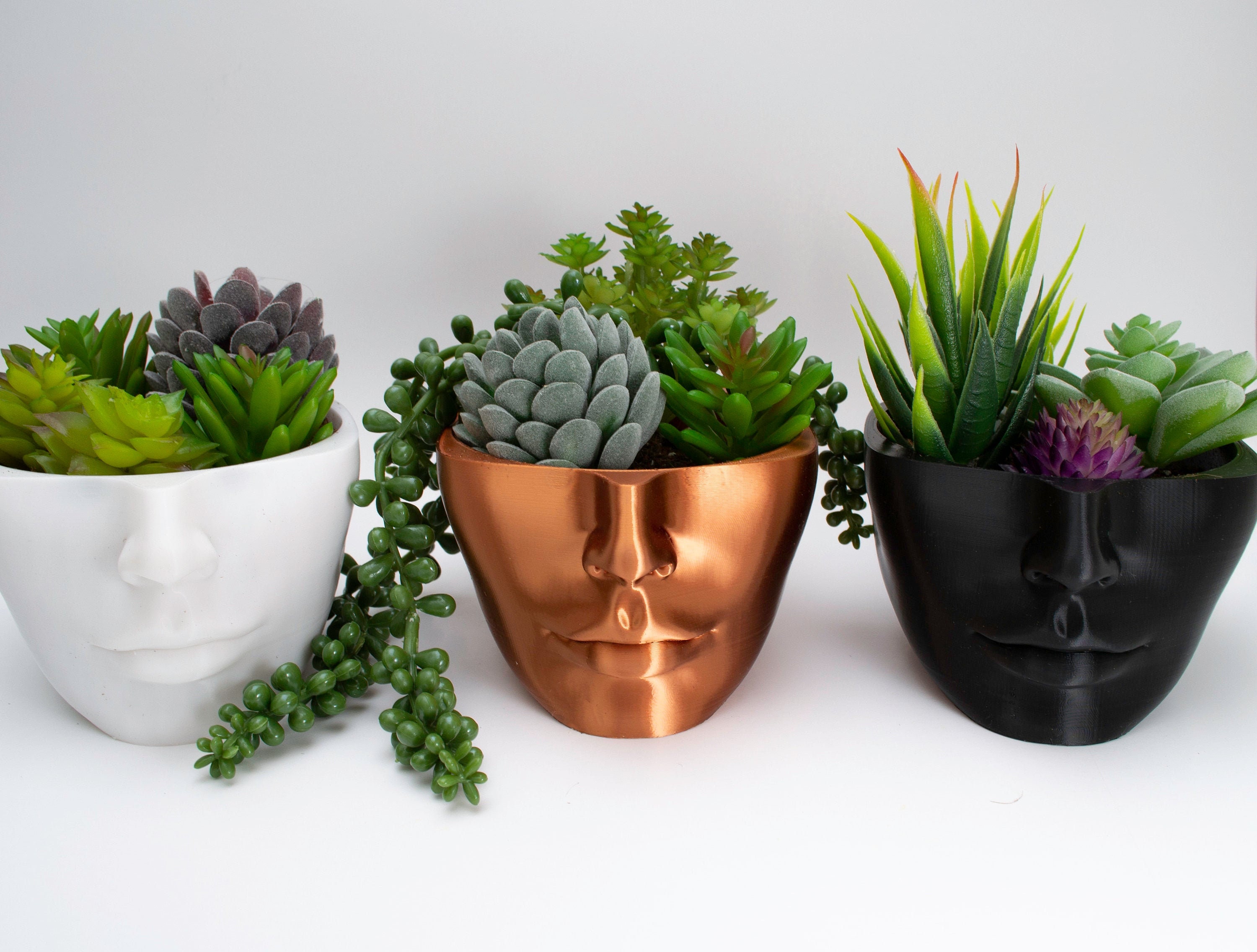 1pc, vasi per fioriera per viso vaso per fioriera per piante da interno ed  esterno, fioriere succulente, vaso per piante con testa in vaso per fiori