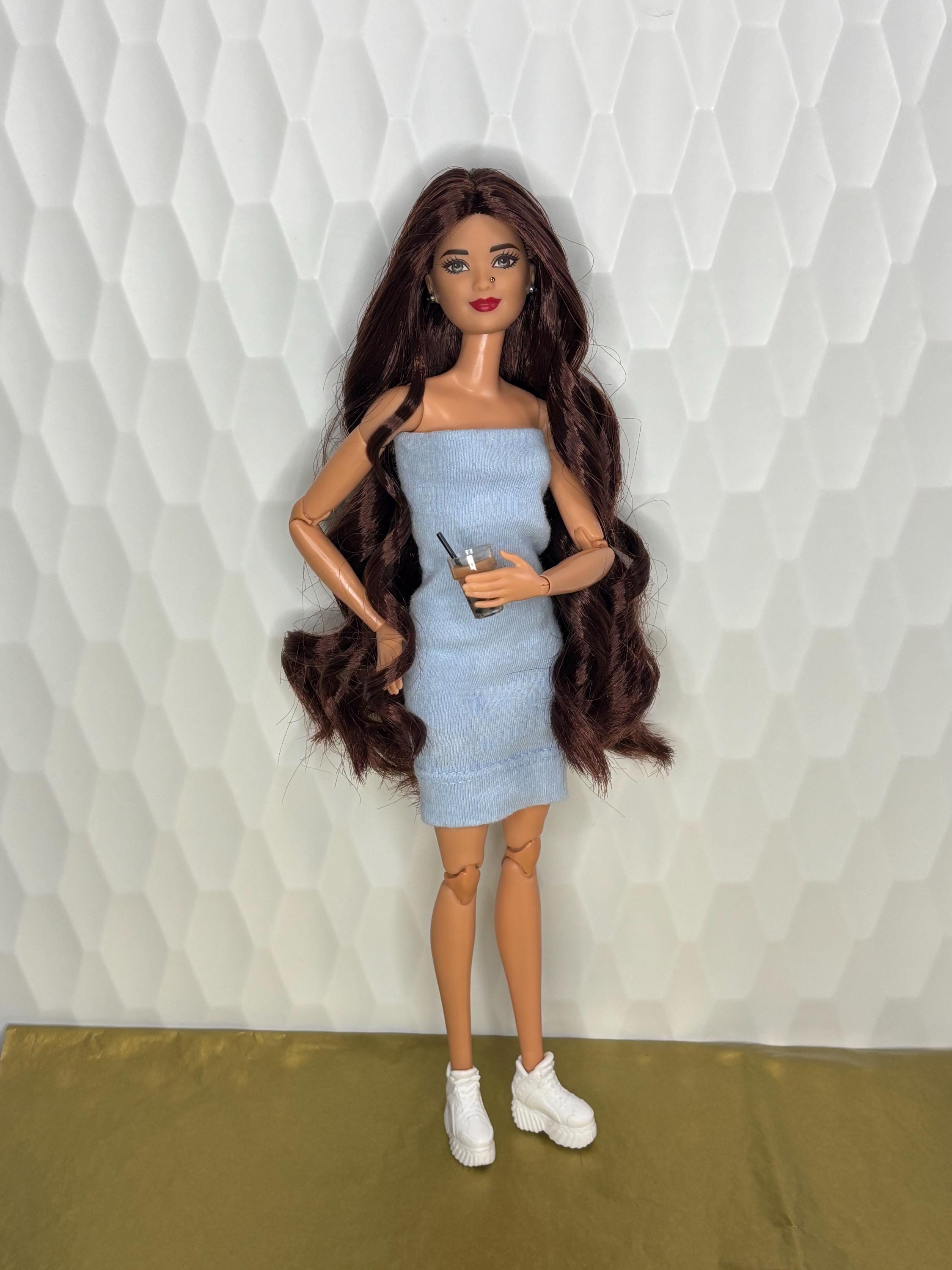Custom Curvy Made To Move Doll Barbie Made To Move Looks Black