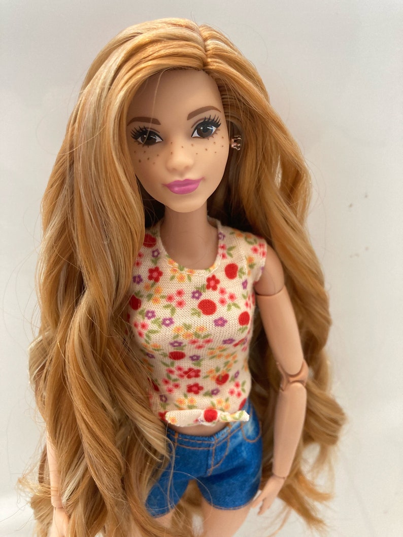 Ginger One of a kind made-to-move rerooted Barbie doll | Etsy
