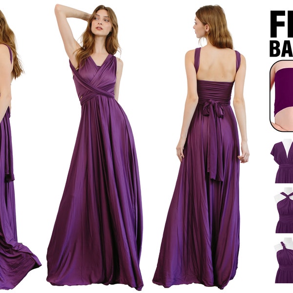 NEW Color! Purple Bridesmaid Dress/Long Rust Dress/ Convertible Dress / Infinity Dress/ Multiway Dress/ Multi Wrap Dress / Plus Size