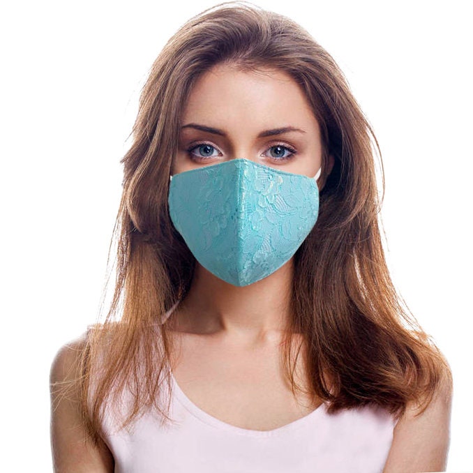 Navy Lace Wedding Face Masks Bridal Face Masks Black Lace Etsy