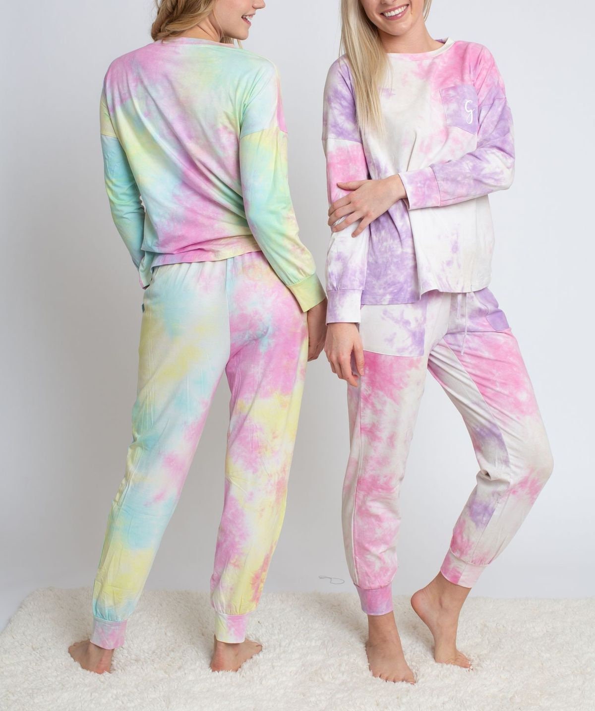 Tie Dye Lounge Set Bridesmaid PJs Pajamas Bachelorette Etsy