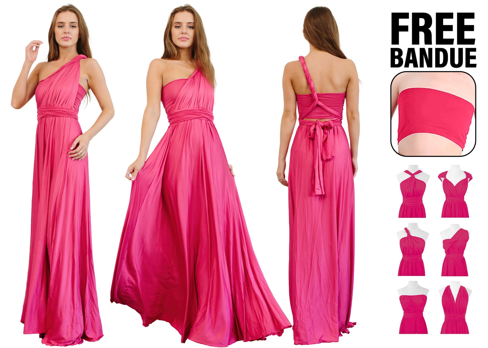 Burgundy Bridesmaid Dress Convertible Dresses Infinity Dress Etsy