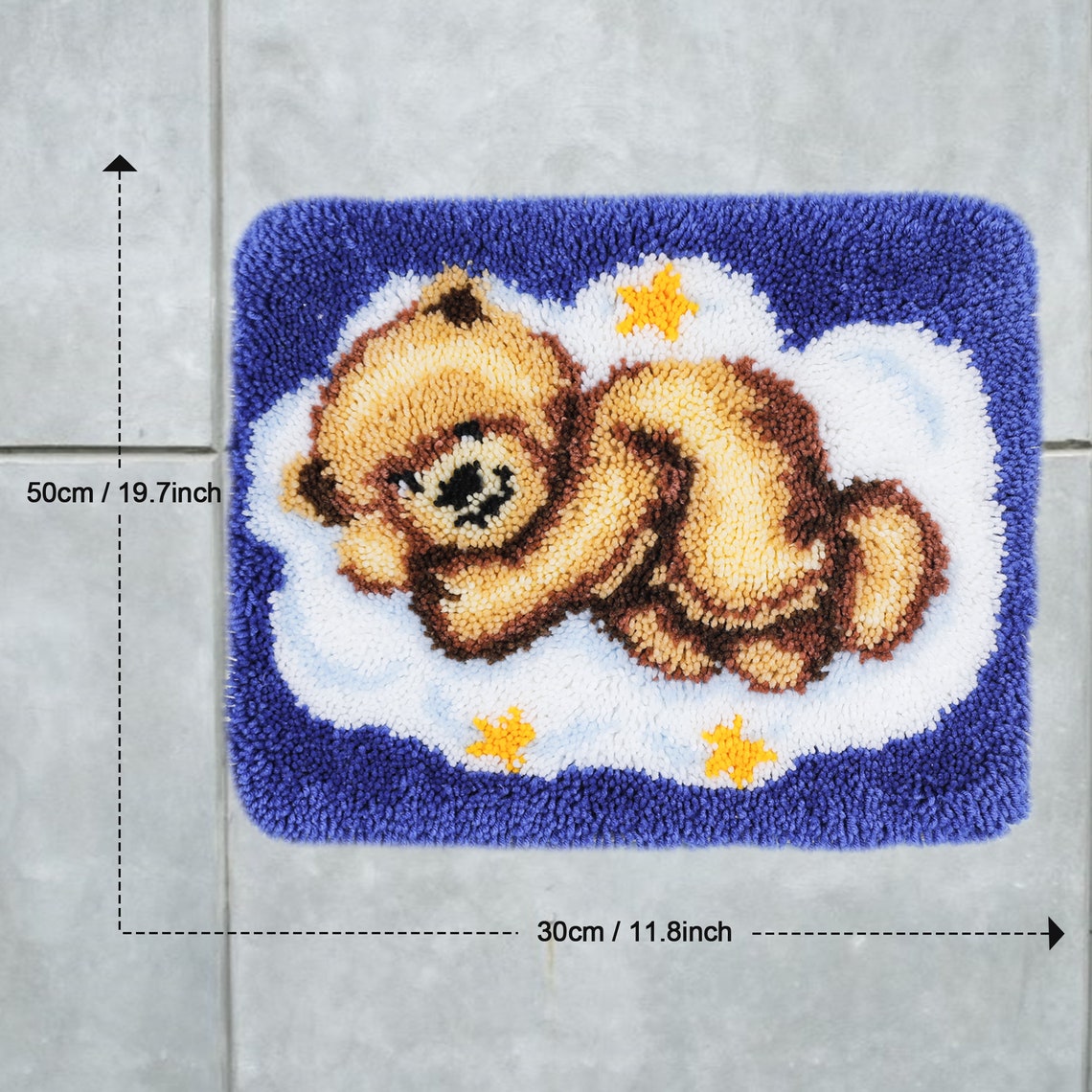 Latch Hook Rug Kit Latchhook kits for Home Decor Teddy Bear Etsy