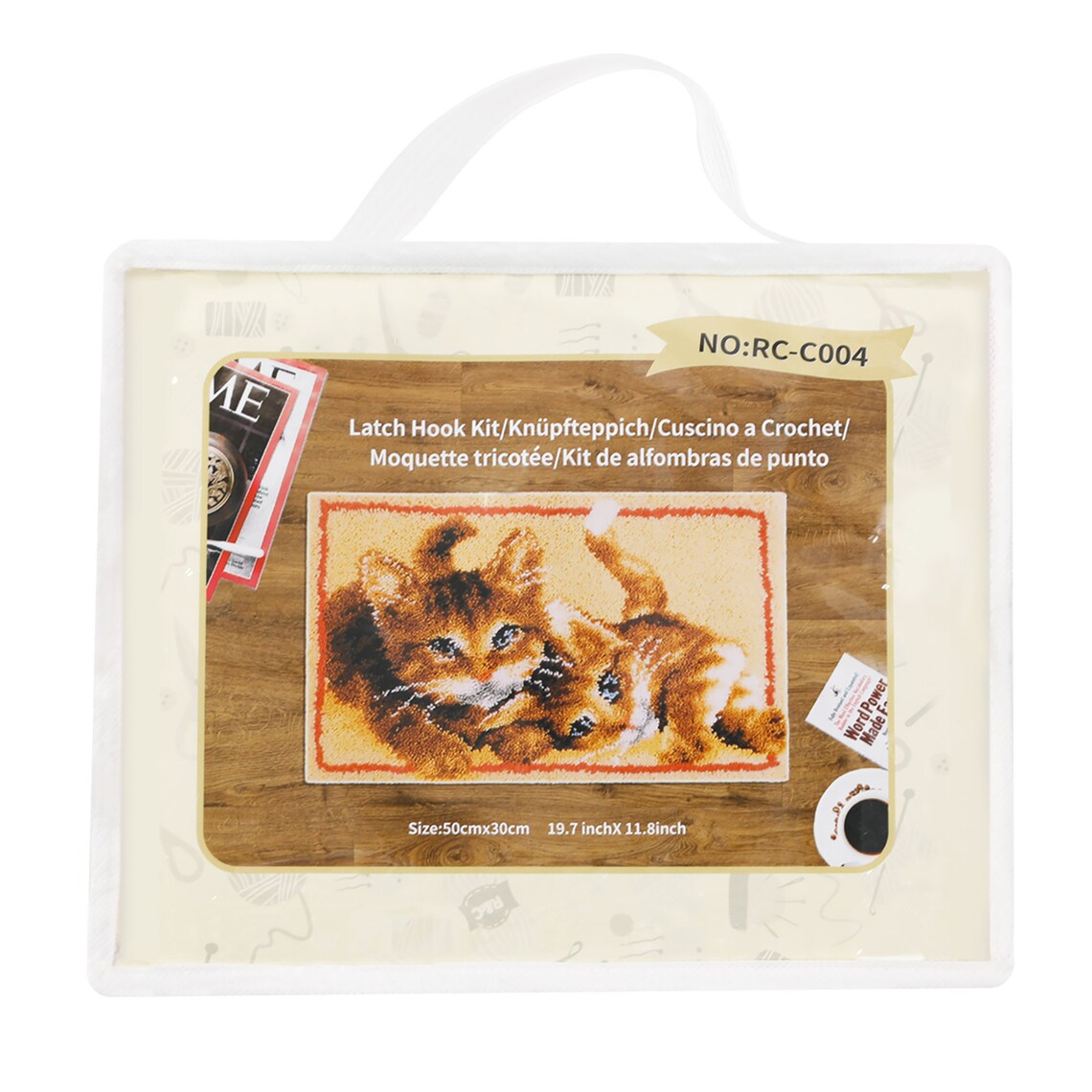 Preprinted Pattern Kittens Latch Hook Rug Kit Cat Latchhook Etsy