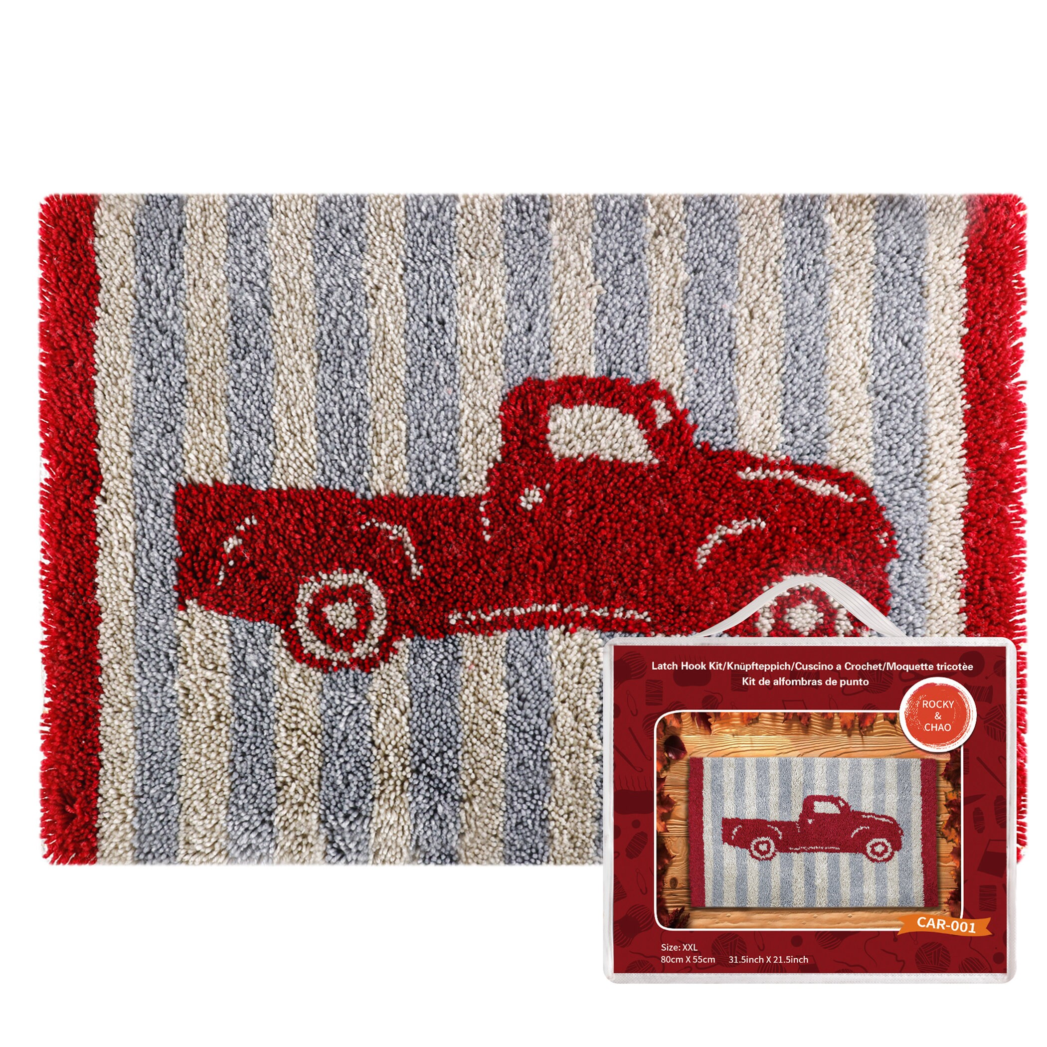 Preprinted Pattern Latch Hook Kits Rug Making Kit Cushion Etsy