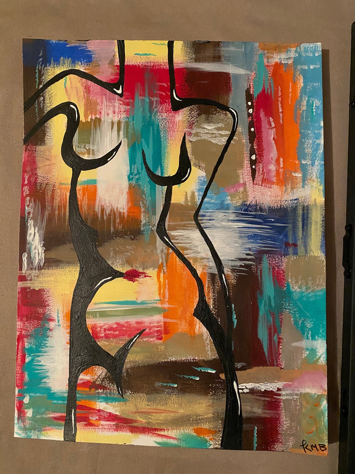 Tableau Corps De Femme Abstrait