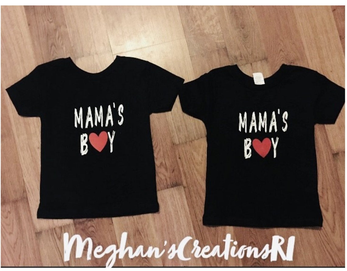 Mama Boy's Tshirt Mommy's Boy shirt Boy Valentine Etsy