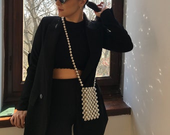 No 8 Silver Bag Mini - This stunning bag is perfect for carrying your essentials on a night out. Add some luxury to your outfit.