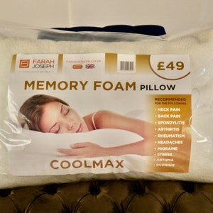 COOL MAX 2 x Memory Foam Pillows