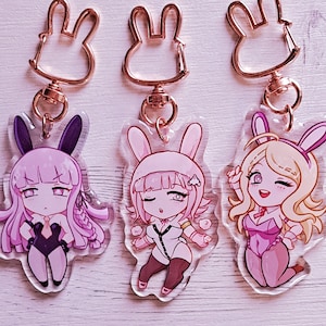 Danganronpa Bunny Babies Acrylic Charms - Kirigiri | Nanami | Kaede
