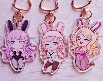 Danganronpa Bunny Babies Acrylic Charms - Kirigiri | Nanami | Kaede