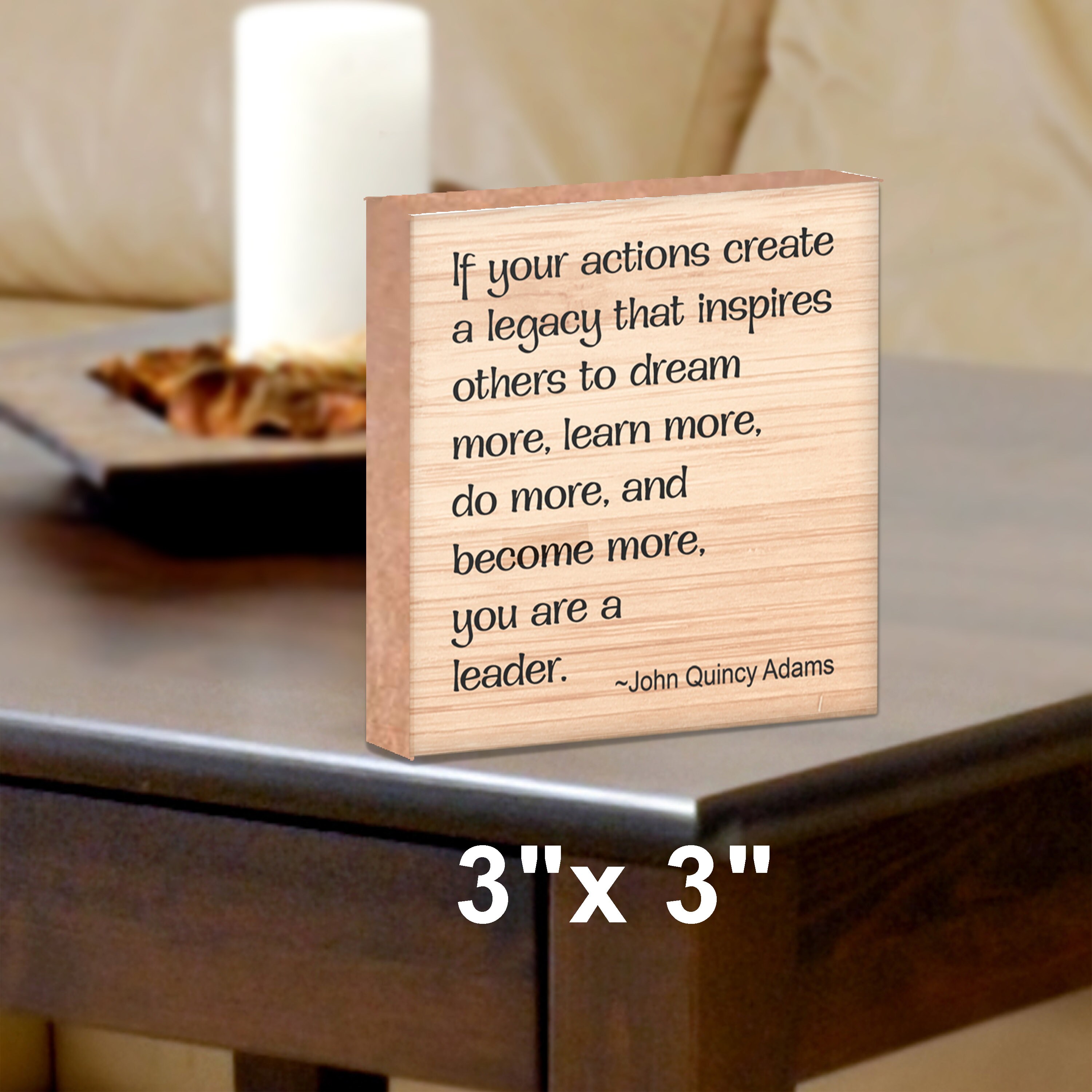 Small desk sign Office decor Quote block Funny quote Etsy