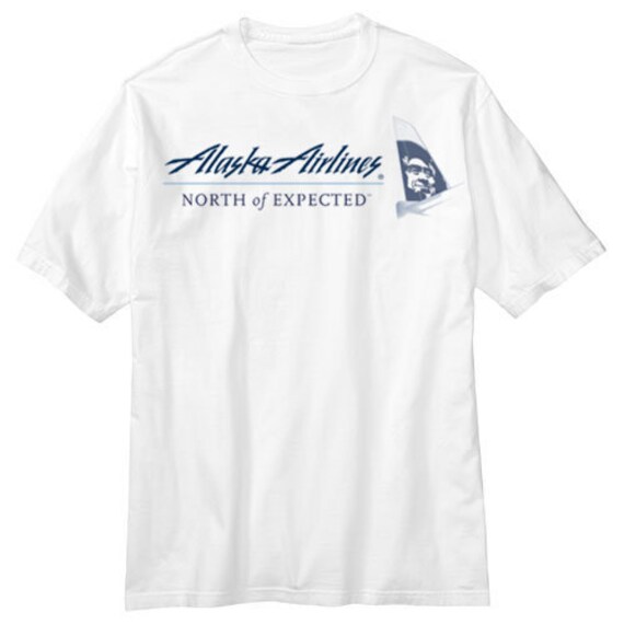 ALASKA AIRLINES Airplane Travel T-shirt 