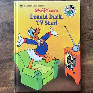 ¡Pato Donald, estrella de la televisión! - Un libro infantil clásico de tapa dura de 1988
