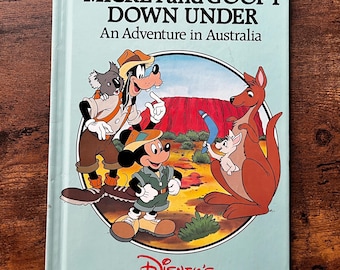 Mickey and Goofy Down Under    An Adventure in Australia           Disney's Small World Library  Vintage Disney Book
