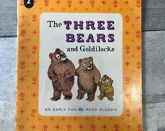 The Three Bears and Goldilocks Vintage Children’s Book 1962 Early Fun to Read Paperback
