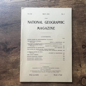 The National Geographic Magazine Band 11 Nr. 5 Mai 1900 *REPRINT*
