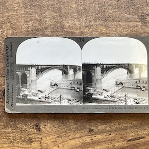 The Magnificent Eads Bridge, St. Louis, MO USA 9518 Keystone Ansicht Firma Stereoskop-Karte
