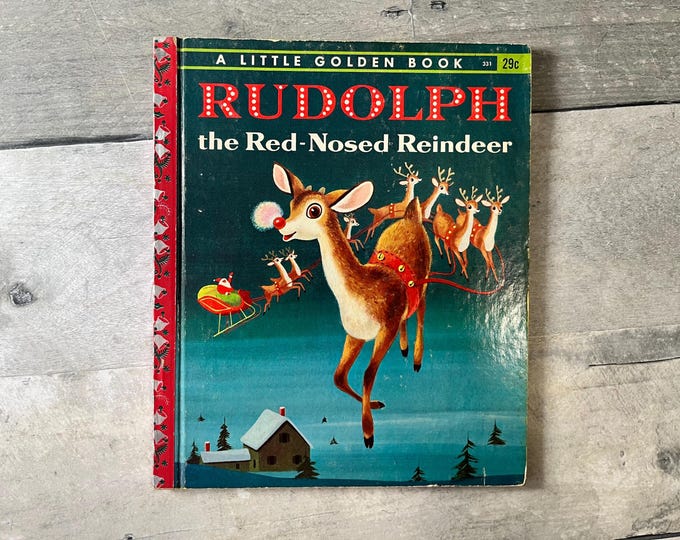 Rudolf the Red-nosed Reindeer A Little Golden Book 1958 - Etsy