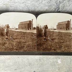 Grain Elevator Fort William 11101 Underwood & Underwood Stereoscope Card 1915