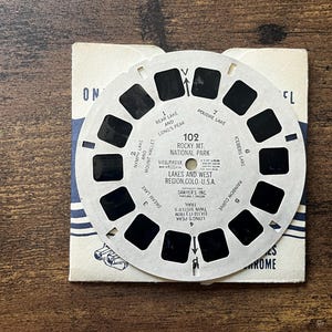 View-Master Reel 102 Rocky Mountain National Park Lakes and West Region Colorado USA 1949