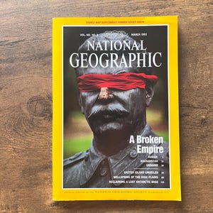 National Geographic Magazine Vol. 183 Nr 3 Mars 1993 INKLUDERAR Karttillägg