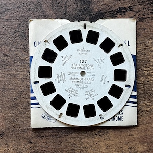 View-Master Reel 127 Yellowstone National Park Mammoth Area Wyoming, USA 1948