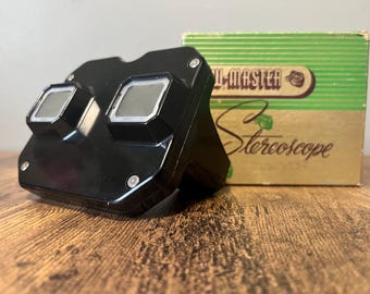 Estereoscopio View-Master Sawyer's antiguo con caja original.
