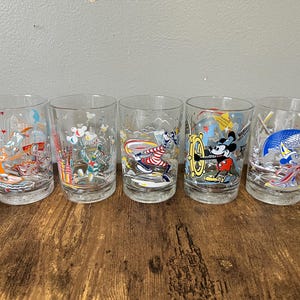Disney 25th Anniversary McDonalds Vintage Drinking Glasses