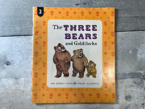 三匹のクマとゴルディロックス ヴィンテージ児童書 1962年 初期の