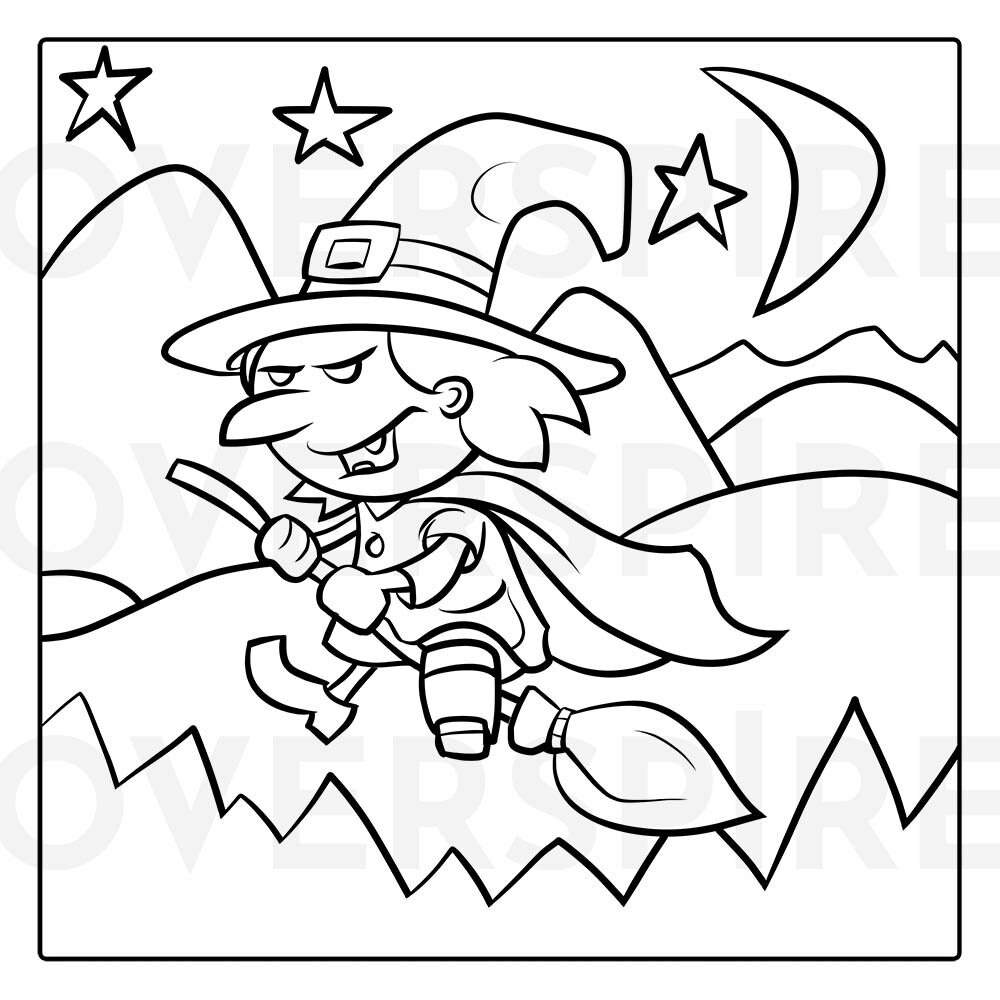 little scary halloween coloring book for kids printable etsy
