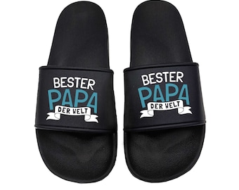 Statement Schlappen Bester PAPA der Welt perfekt für Urlaub und Strand unsere lustigen Badelatschen