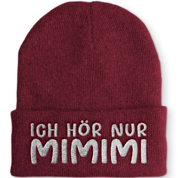 Ich hör nur MIMIMI Beanie Wintermütze Mütze mit Spruch