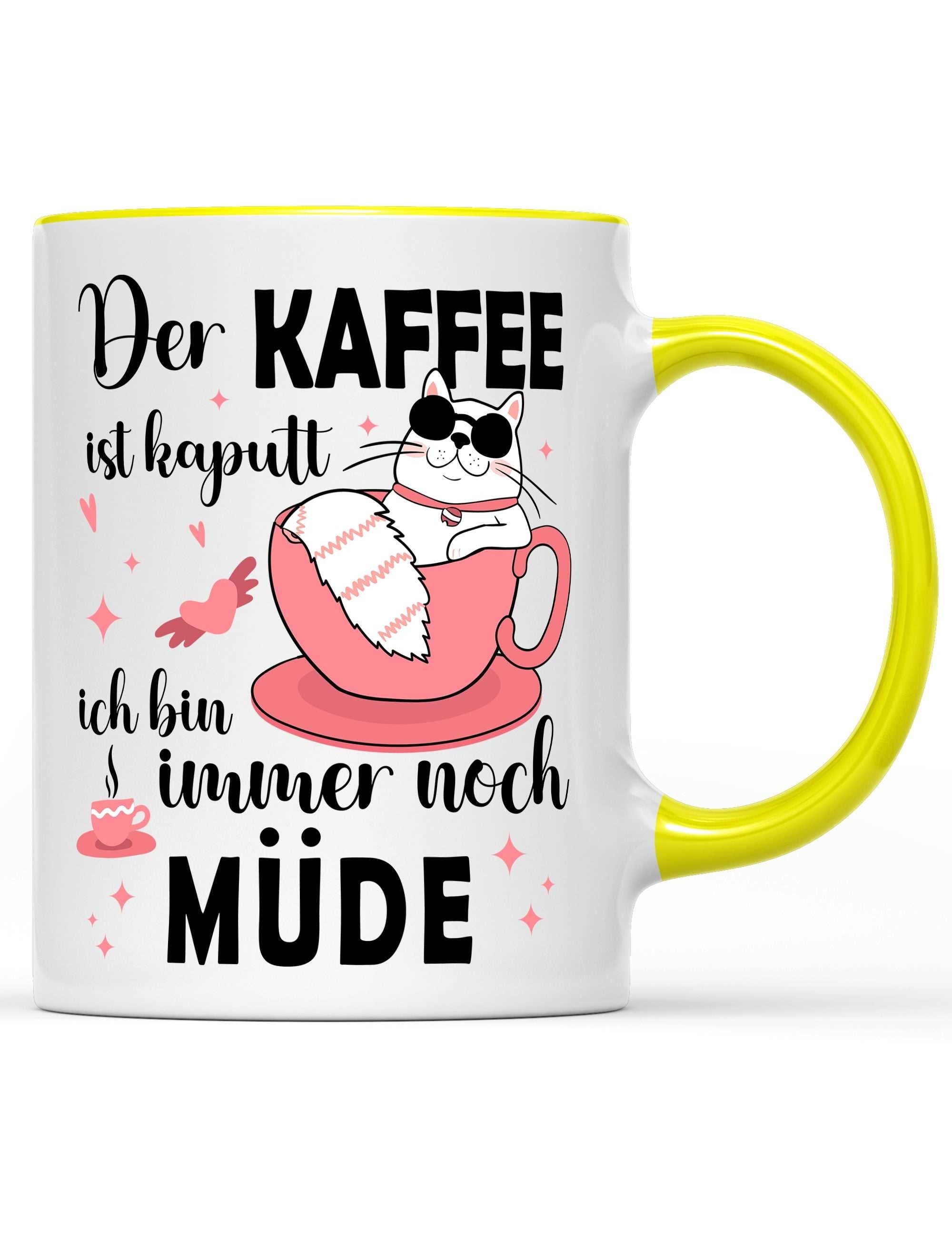 Der Kaffee ist kaputt Ich bin immer noch MÜDE Spruchtasse - Etsy.de