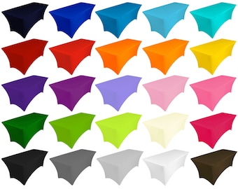 6ft spandex tablecloth lycra stretch cover for 6 foot table 183x75x75 25 colors available