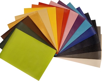 PVC leatherette  colour pack ; 16 sheets of fabric  . A2 / A3 / A4 /A5 sizes . fake leather for craf , die cut , upholstery , bows