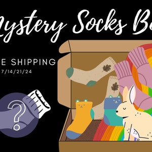 Mystery Socks Box or Advent Calendar // 7, 14, 21 or 24 Pairs/Days *FREE SHIPPING* (returns accepted)