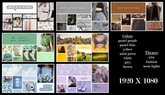 Soft Grunge Pastel Wlw Aesthetic Desktop Wallpaper Etsy Australia