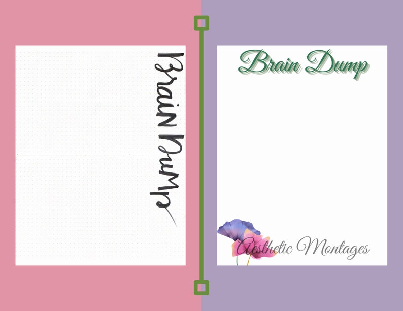 Printable Blank Bullet Journal Spread for ANY MONTH // FLOWERS | Etsy