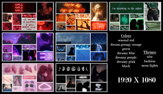 Soft Grunge Sensual Wlw Aesthetic Desktop Wallpaper Etsy Australia