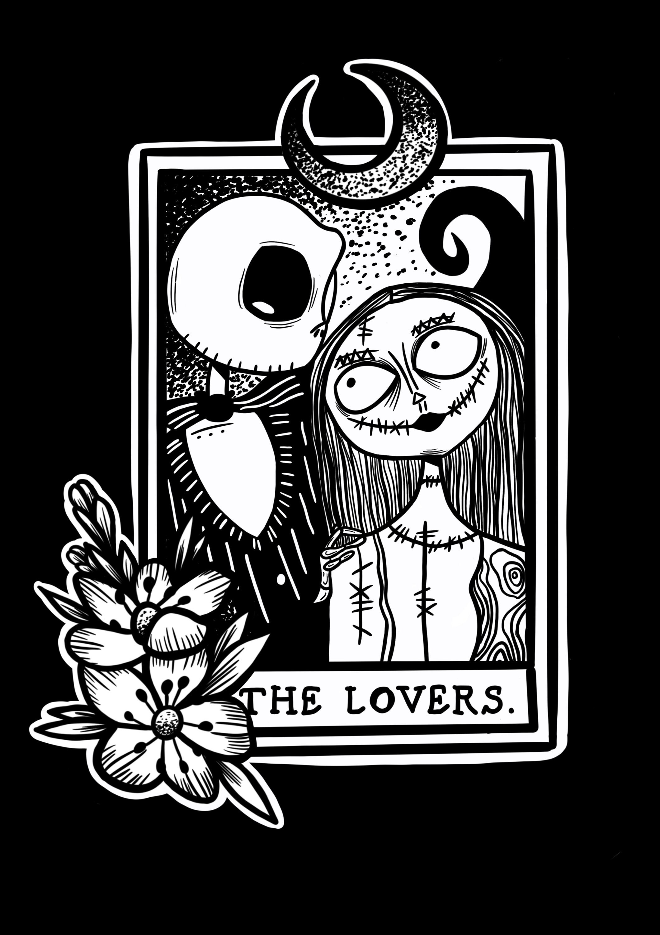 A5 The Lovers Jack and Sally Print | Etsy