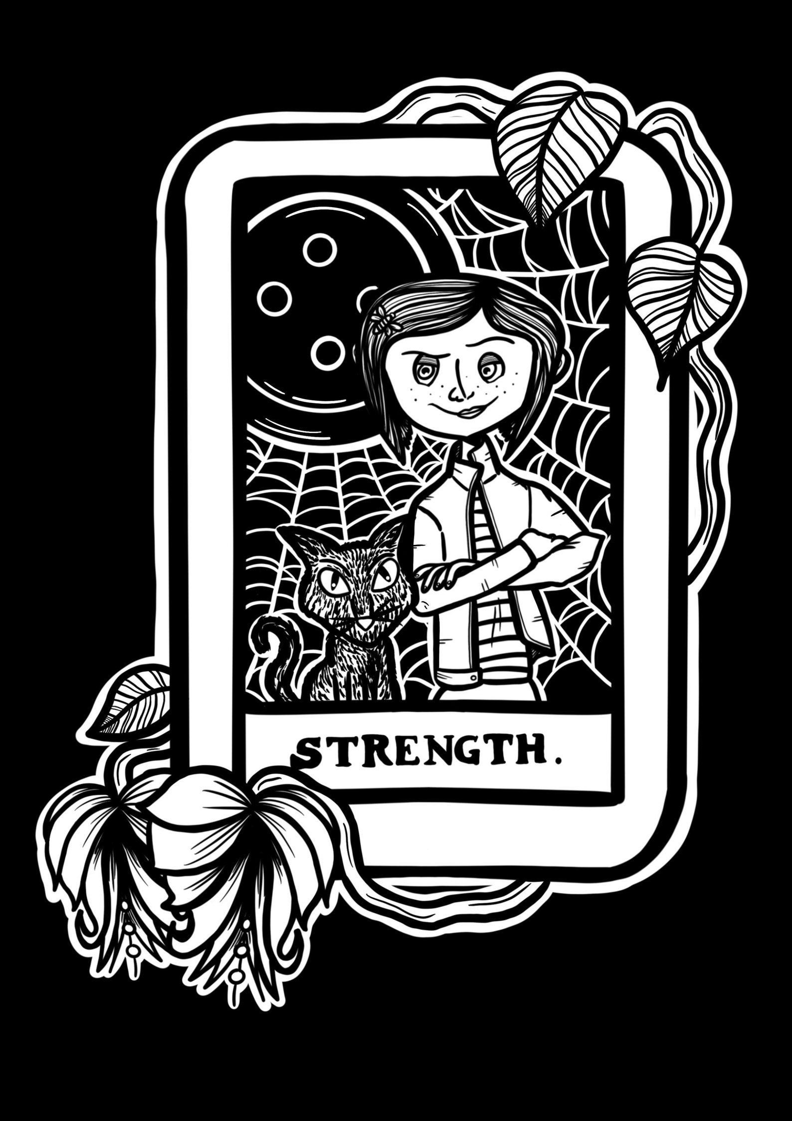 A5 Coraline Tarot Card Strength Print Etsy