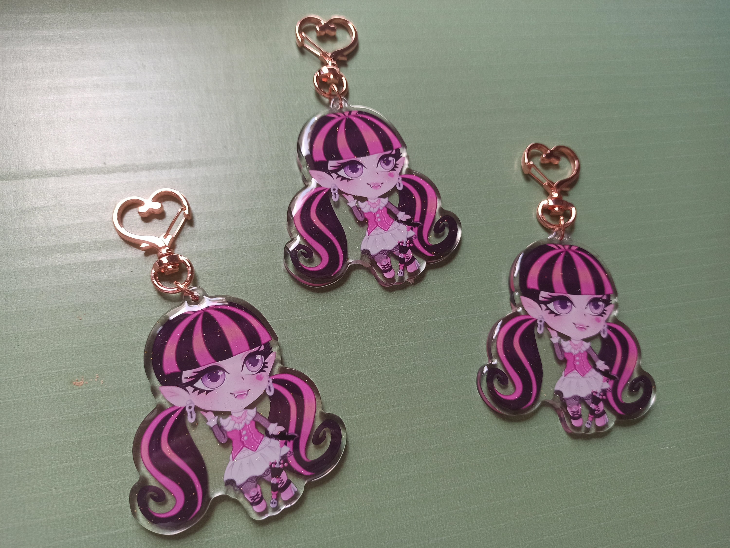 Monster High Draculaura and Frankie Charm / Keychain - Etsy