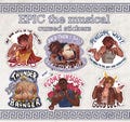 EPIC the musical inspired cursed stickers Odysseus greek mythology product logo