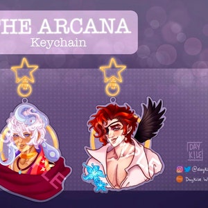 Julian Devorak y Asra The Arcana Acrílico llavero DISPONIBLE