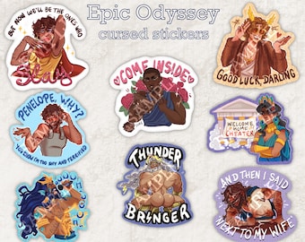 EPIC Odyssey inspired cursed stickers Odysseus greek mythology