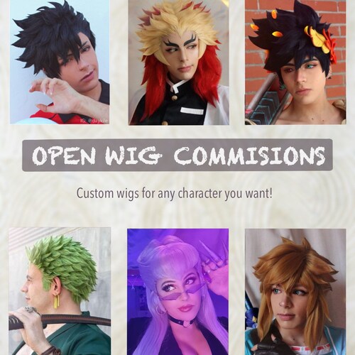 Custom Cosplay Wig Commissions Etsy