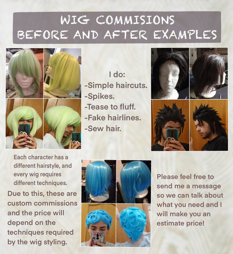 Custom Cosplay Wig Commissions Etsy